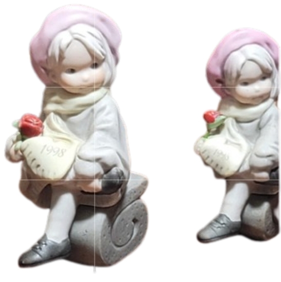 NBM bahner studios AG Bisque Porcelain Figurine Pretty as a Picture 1998 set 2 - Picture 1 of 16